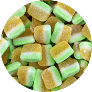 Bonbons Tranches Ananas Damel jaunes et blancs