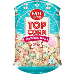 Sachet de Pop Corn rose saveur Barbe à Papa, poids 80g.