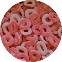 Anneaux fraise Acides -100g